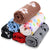 Cute Dog Cat Fleece Blankets w/ Paw Prints Pack of 6 (Black, Brown, Blue, Grey, Red and White)