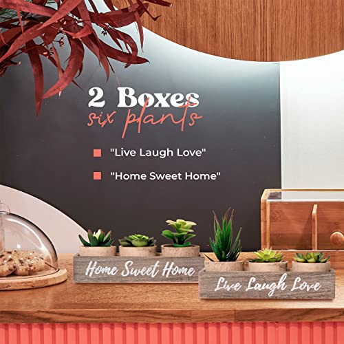 2 Sets of 6 Artificial Plants for  Home Decoration