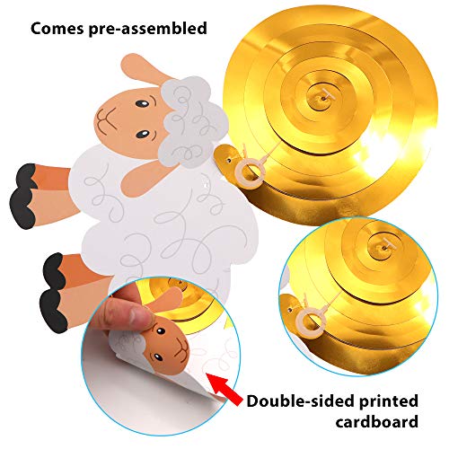 30 PCS Easter Decorations Egg Bunny Foil Swirl Party Decoration
