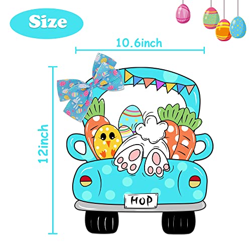 Happy Easter Bunny Tail Wooden Door Hanger Decoration