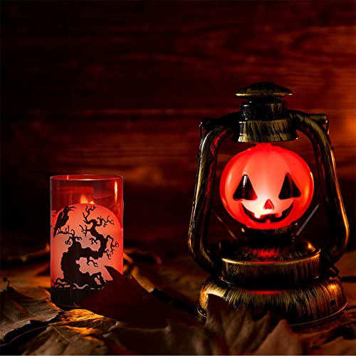 Halloween Flameless Flickering LED Candles with 6-Hour Timer