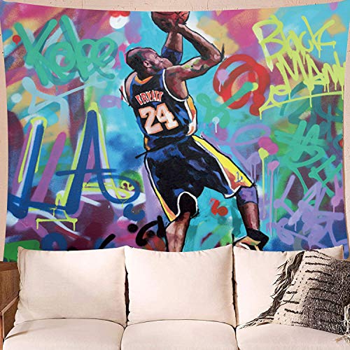 Kobe Wall Hanging Tapestry, Sports Themed Wall Decoration 60x40"