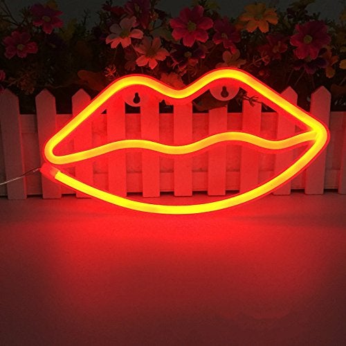 Lip Shaped Neon Signs Led Neon Light Art Decorative Lights