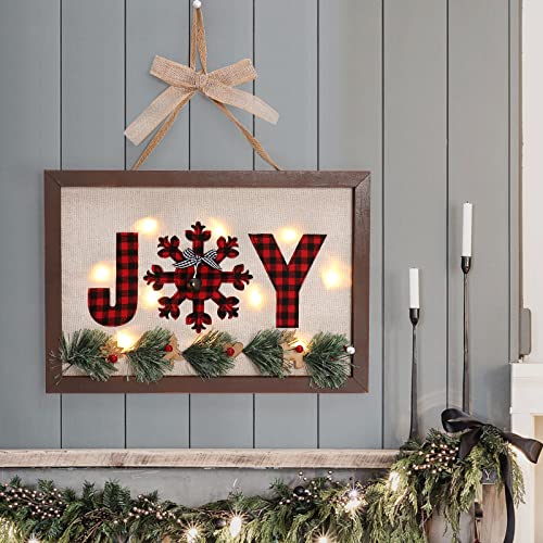 Christmas Hanging Sign with Led Lights Decoration