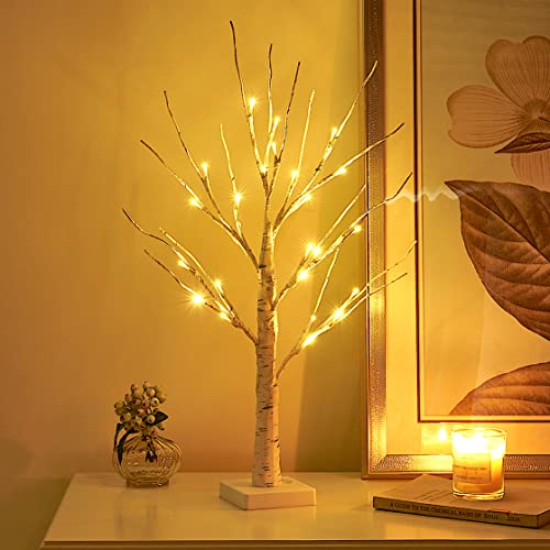 LED Easter Birch Tree Lights w/ Eggs Battery Powered