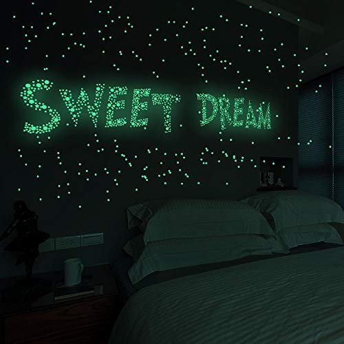 3D 633 Pcs Glow in The Dark Stars Decals Decor for Ceiling Decoration