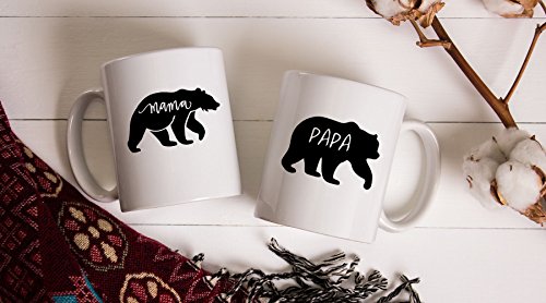 11 oz. Mama Bear And Papa Bear Ceramic  Mug Gift for Christmas