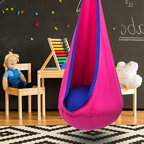 Hanging Hammock Chair with Inflatable Pillow- Max 176 LBs