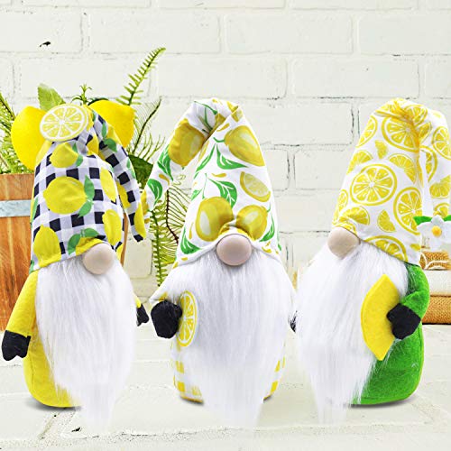 Set of 3 Lemon Gnome Scandinavian Tomte Nisse Swedish Christmas Decoration