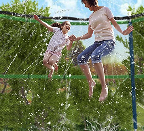 Trampoline Sprinkler- Waterpark Fun Summer(Light Green, 39FT)