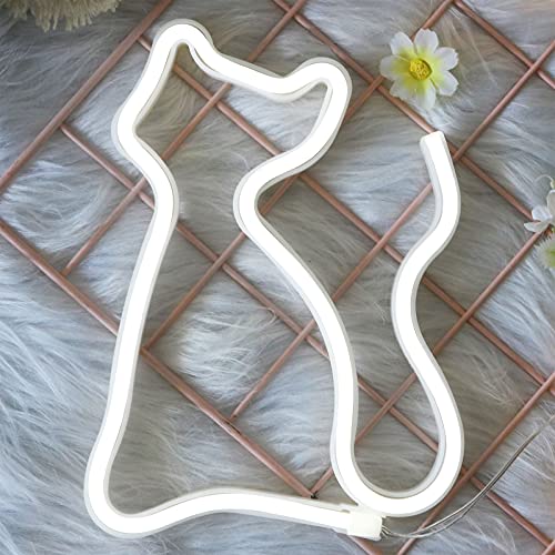 LED Cat Neon Lights for Wall Decor,Battery or USB Operated