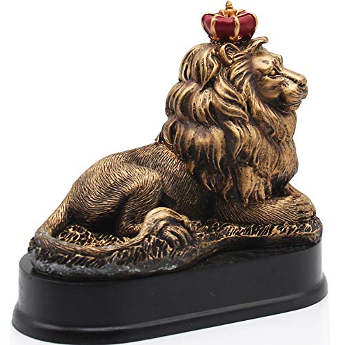 Lion King Figurines Statue, 5''H Office Desk Decoration, Nordic Style Collectible Figurines,