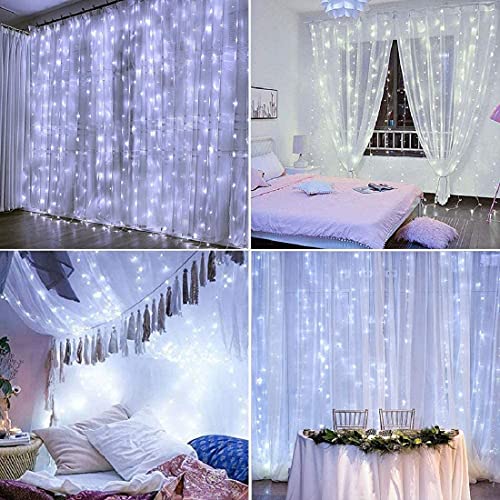 Curtain Lights for Decorations, 10 Ft Connectable String Lights with 8 Twinkle Modes Led Fairy Lights