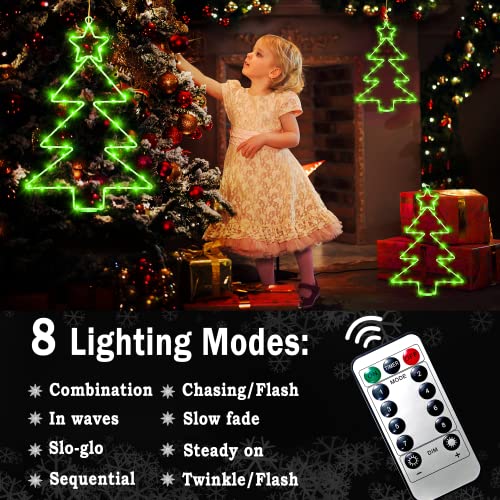 Christmas Window Lights 3 Pack Battery Operated
