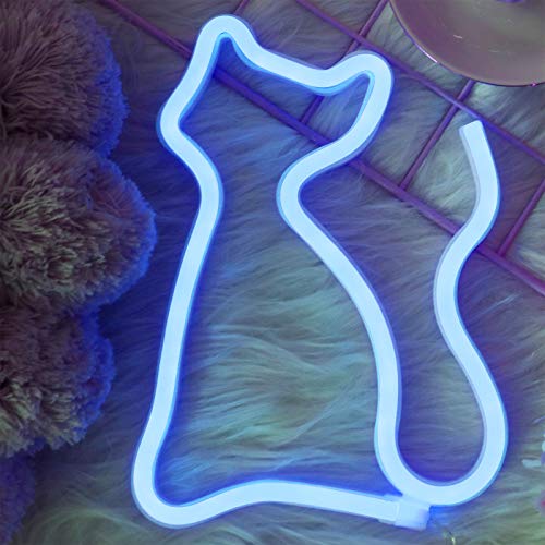 LED Cat Neon Lights for Wall Decor,Battery or USB Operated