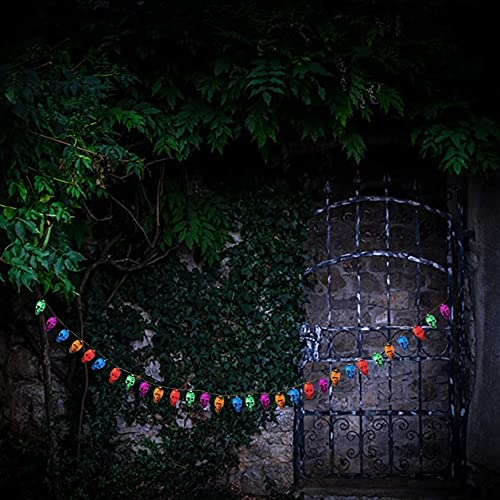 Halloween Skull  String Lights, Battery Operated 8 Mode