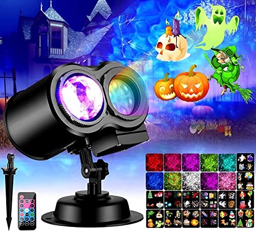 Halloween Projector Light w/ 16 Slides Patterns & 10 Colors