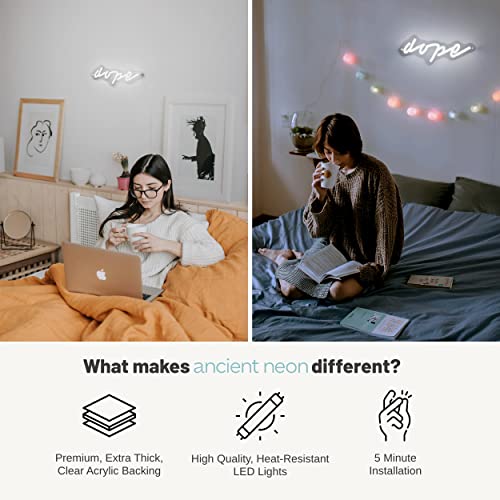 Dope LED Neon Sign – 12” Whites for Wall Decoration