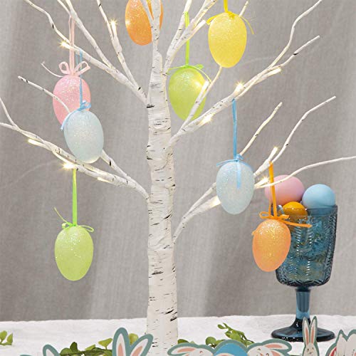 LED Easter Birch Tree Lights w/ Eggs Battery Powered