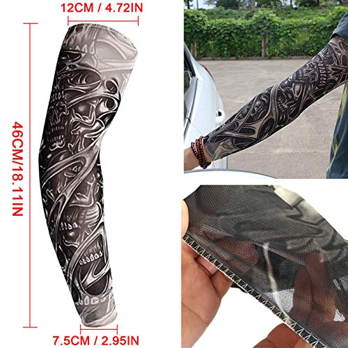 10 Pack Cool Body Arts Fake Temporary Tattoo Arm Sleeves,