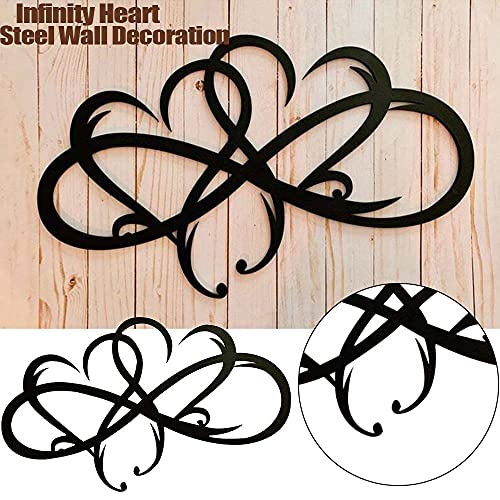 Infinity Double  Heart Steel Wall Decoration