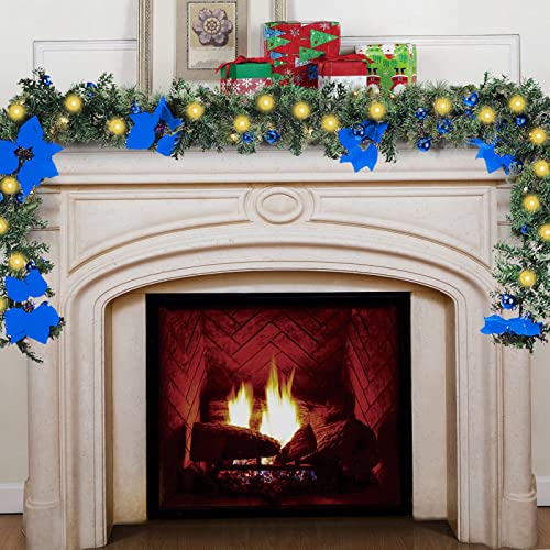 Artificial Christmas Garland Lights w/ 30 LED Battery Operated