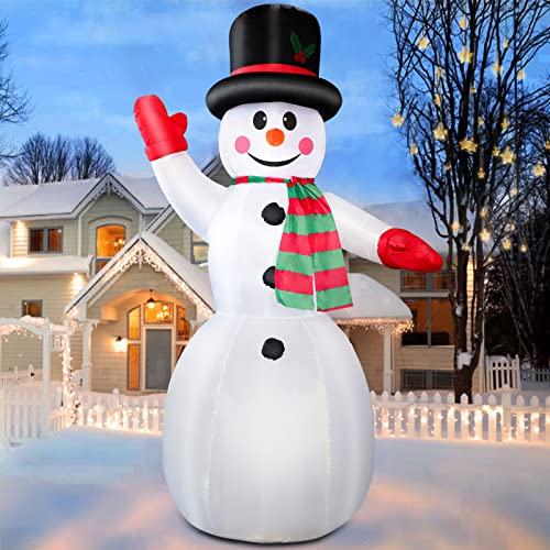 6 FT Christmas Inflatable Santa Claus & Snowman Outdoor Decorations