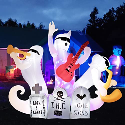 7Ft Halloween Inflatables Gravestone Ghosts Decoration