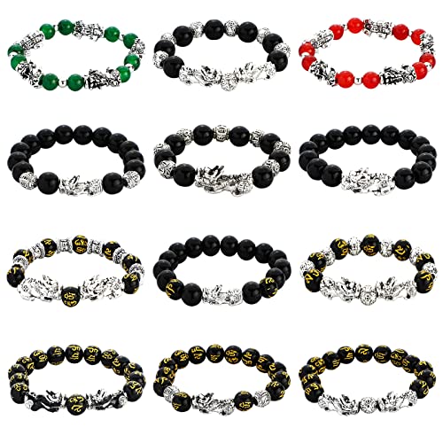 12 Pieces Feng Shui Bracelets Lucky Bracelet Temple Kai Guang  Amulet