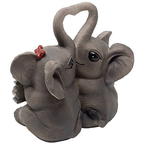 Loving Couple Elephant Figurine for Home Decoration