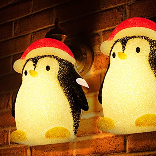 2 Pack Penguin Christmas Porch Light Covers