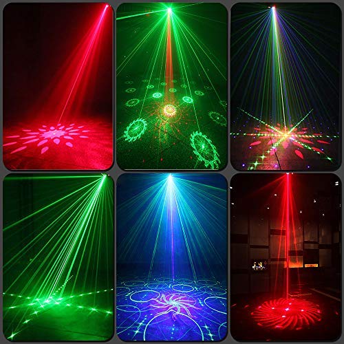 Party Dj Disco Lights, Strobe Stage Light Sound Activated Multiple Patterns Projector