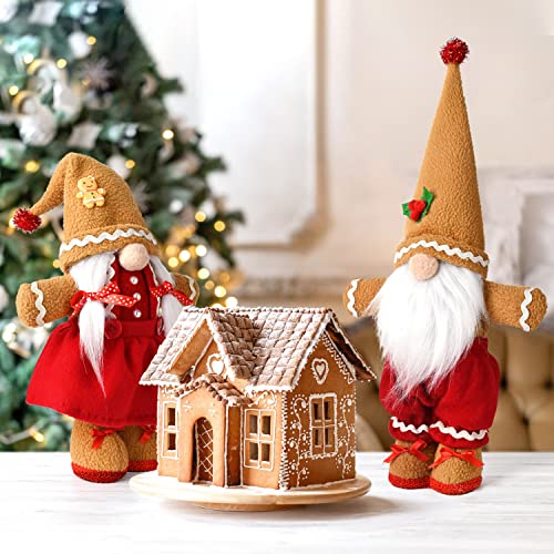 2 Sets Gingerbread Christmas Gnomes Plush Decoration