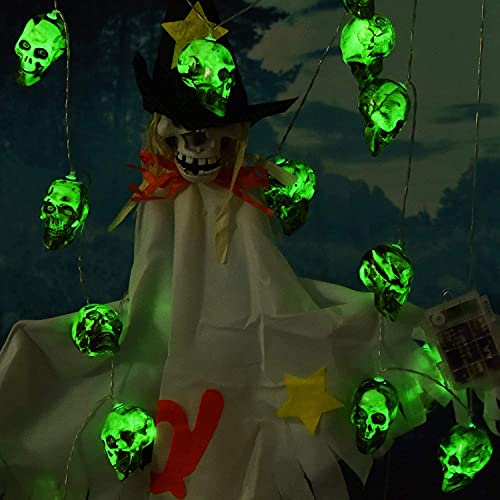 Halloween Skull  String Lights, Battery Operated 8 Mode