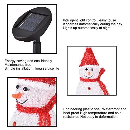 3 Pack Christmas Snowman Solar Pathway Lights