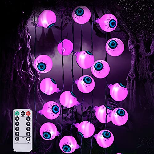 Halloween Eyeball String Lights, 30LED Battery Operated