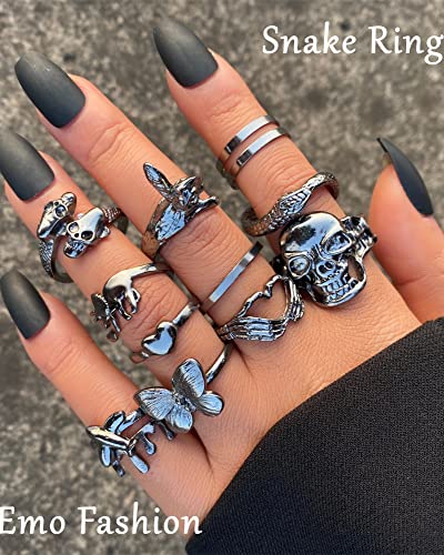 20-30Pcs Gothic Vintage Rings Set for Men/Women