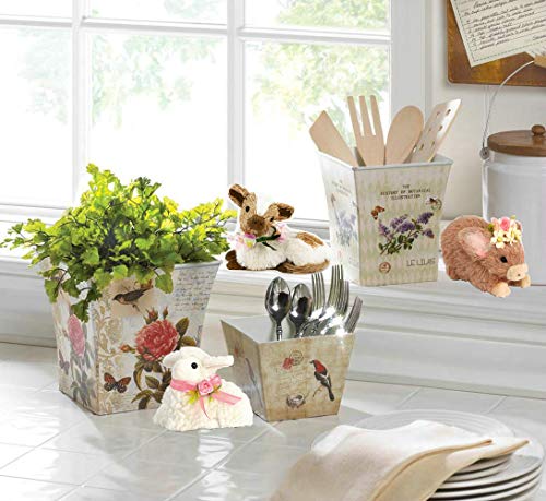 Easter Home Decor Lamb Pig Cow Figurine Set of 3