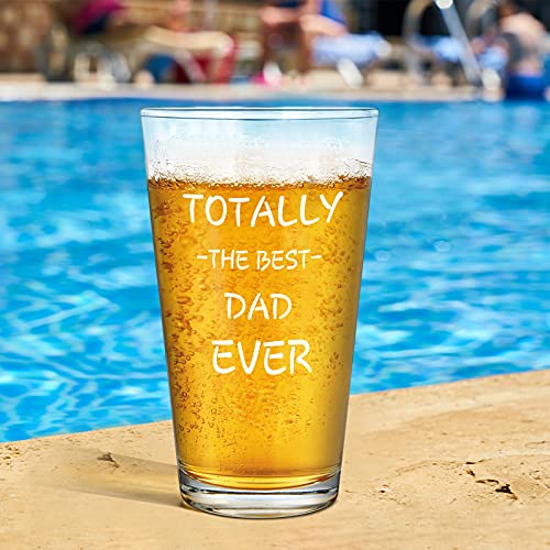 Funny Christmas Gift for Dad Beer Glass