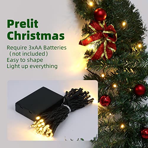 9Ft Christmas Garland with Lights