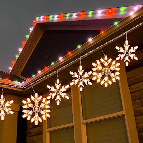 100 Count 8.5FT Connectable Christmas Snowflake Lights