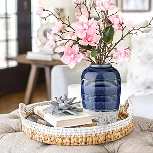 Two-Tone Boho Ceramic Flower Vases