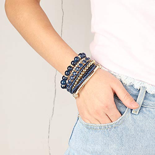 4 Sets Multilayer Stackable BOHO Bracelets for Women