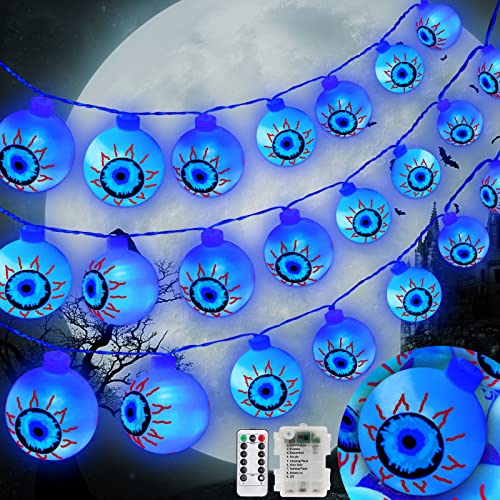 [ 8 Modes & Timer ] 29.5 Ft 60 LED Halloween Eyeball String Lights