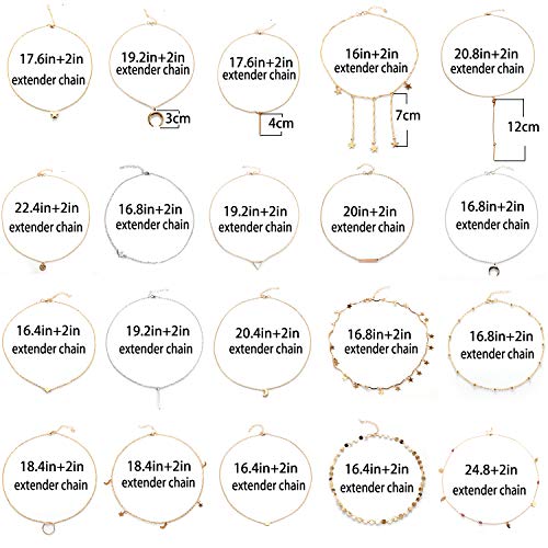 20 PCS Multiple DIY Layered Choker Necklace for Women