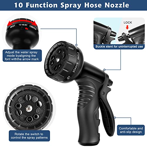 100ft Garden Expandable Hose w/ 10 Function Spray Nozzle