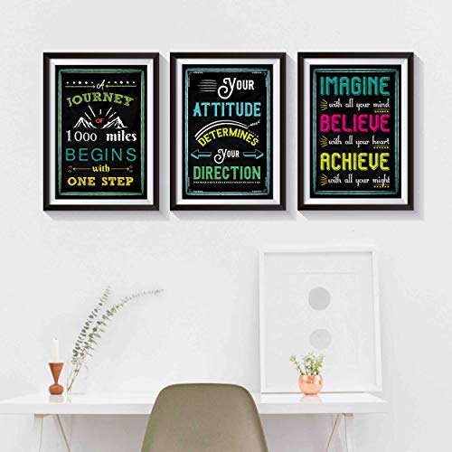 Set of 10 Creative Inspirational Quote Wall Art Motivational Posters