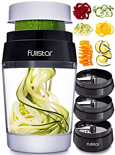 6 in 1 Vegetable Spiralizer & Slicer - Adjustable w/  Container