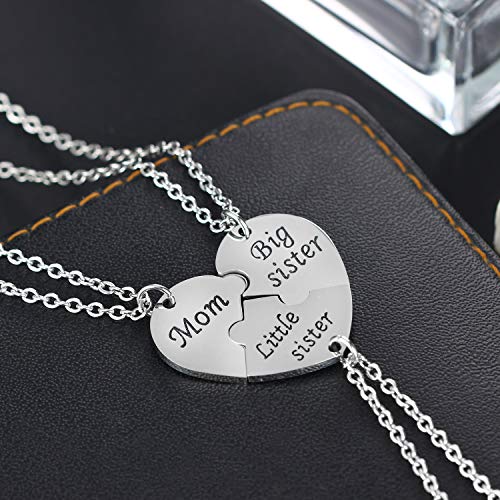 3PCs/Set Mom Big Sister Little Sister Necklaces Sets