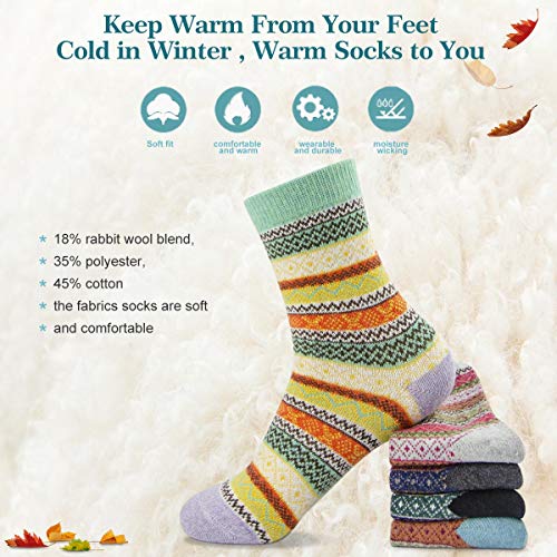 Cozy & Warm Thick Soft Wool Christmas Gift Winter Socks for Women